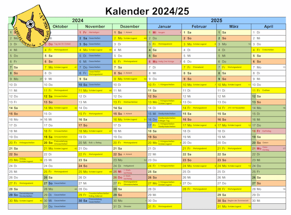 Kalender 2024-2025